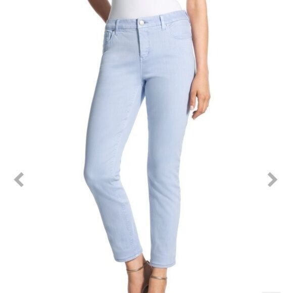 Chico's So Slimming Girlfriend Size 2.5 (M/14) Blue Ankle Pants Travel Resort - Picture 1 of 10